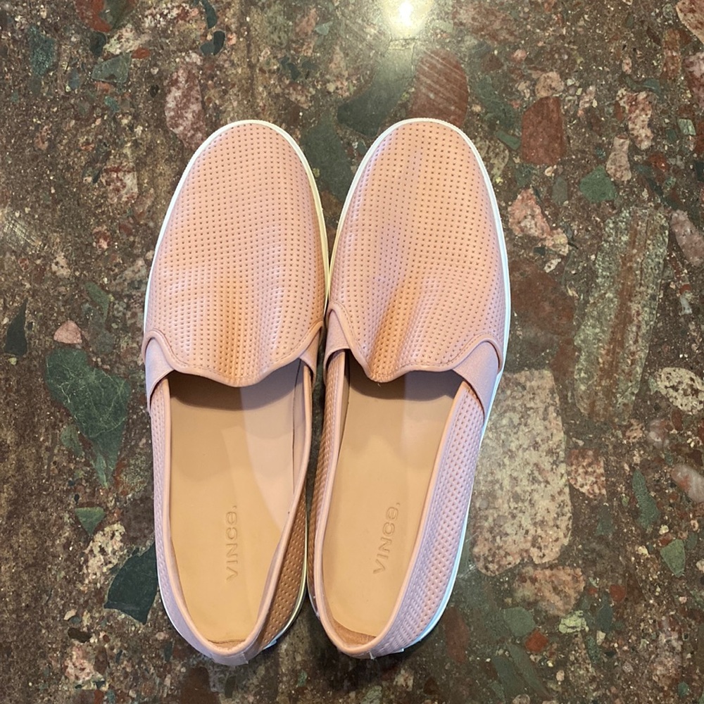 VINCE Blair leather loafers in soft blush